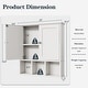 preview thumbnail 53 of 54, Futzca Bathroom Cabinet Wall Mounted, Storage Cabinet with Doors and Shelves