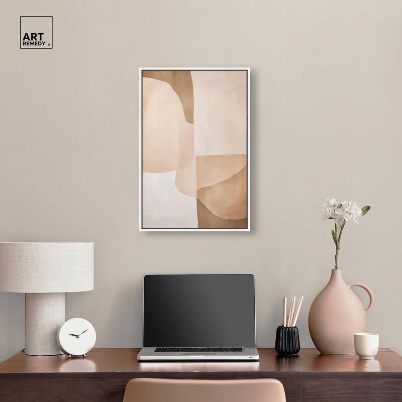 Forms in Beige II Canvas by Art Remedy