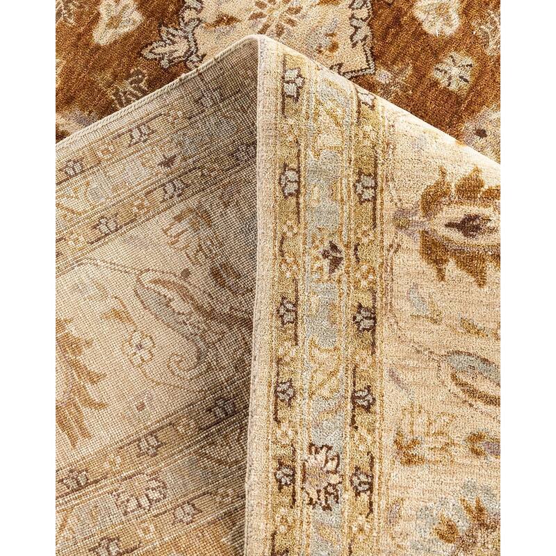 Oushak One-of-a-Kind Hand-Knotted Area Rug - Beige, 8' 0" x 10' 3" - 8' 0" x 10' 3"