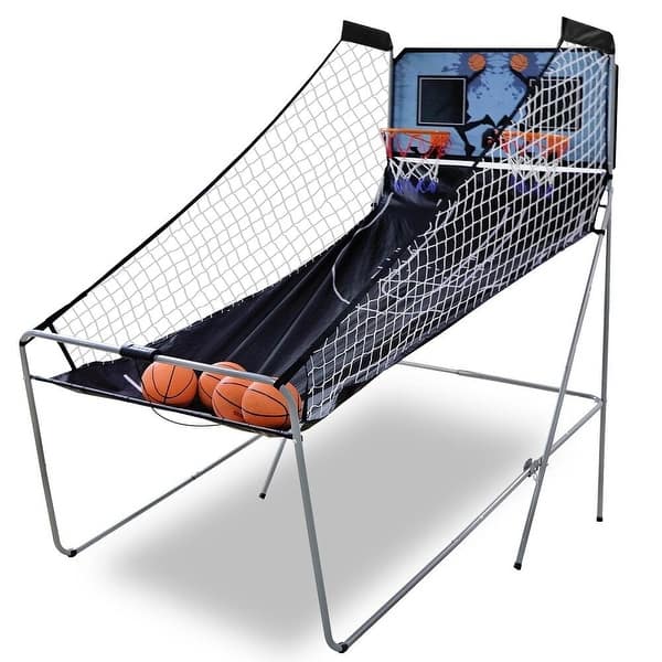 slide 2 of 8, 2 player LED Electronic Basketball Double Shot Hoops Arcade Indoor Sports Game