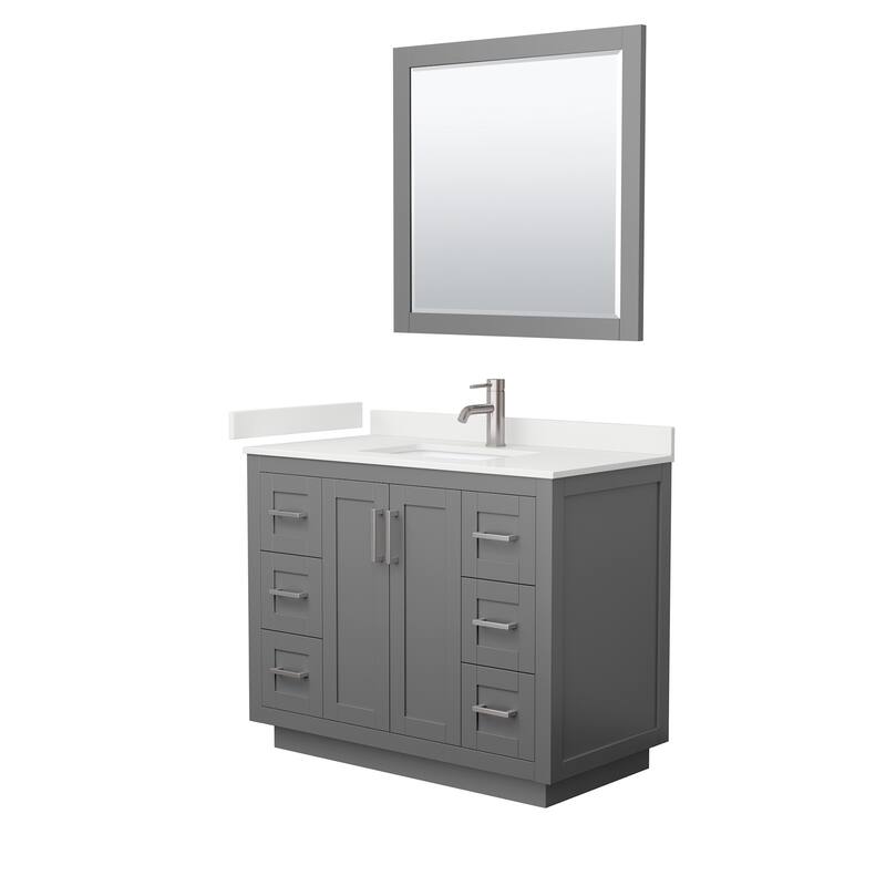 Wyndham Collection WCF292942S-QTZ-UNSM34 Miranda 42" Free Standing