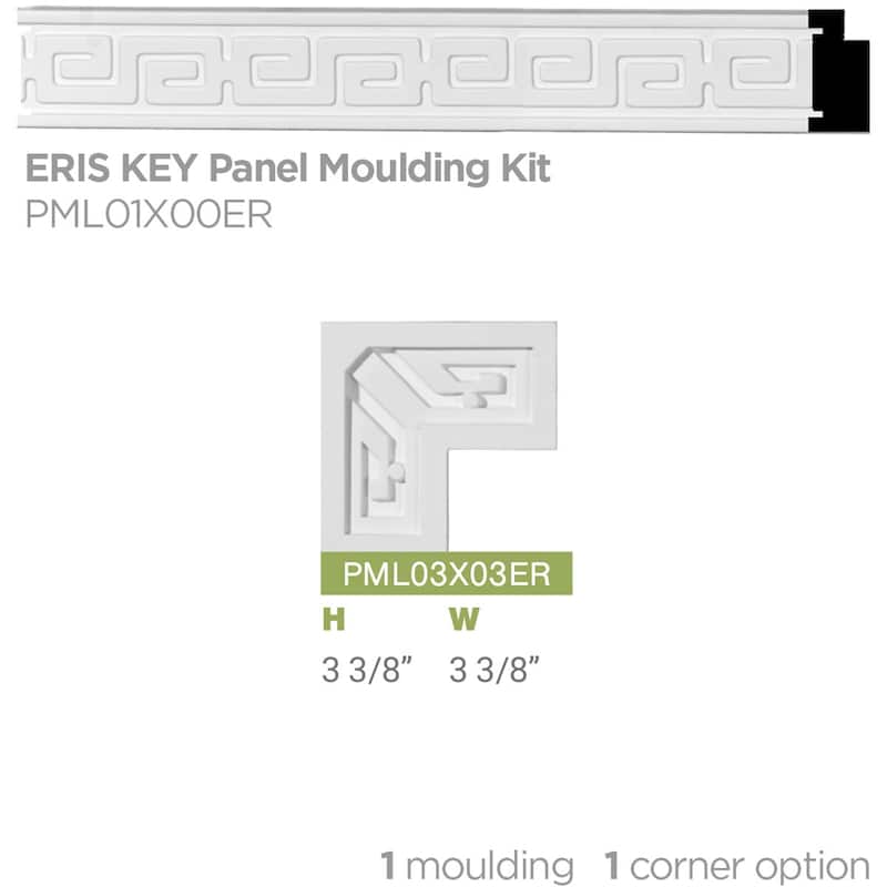 1 5/8"H x 3/4"P x 96"L Eris Key Panel Moulding