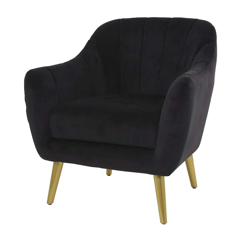 Black or Pink Polyester Living Room Accent Chair