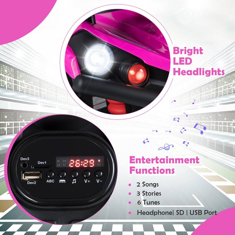 Gymax Electric ATV for Kids 24V 4-Wheeler Ride on Toy w/ Slow Start