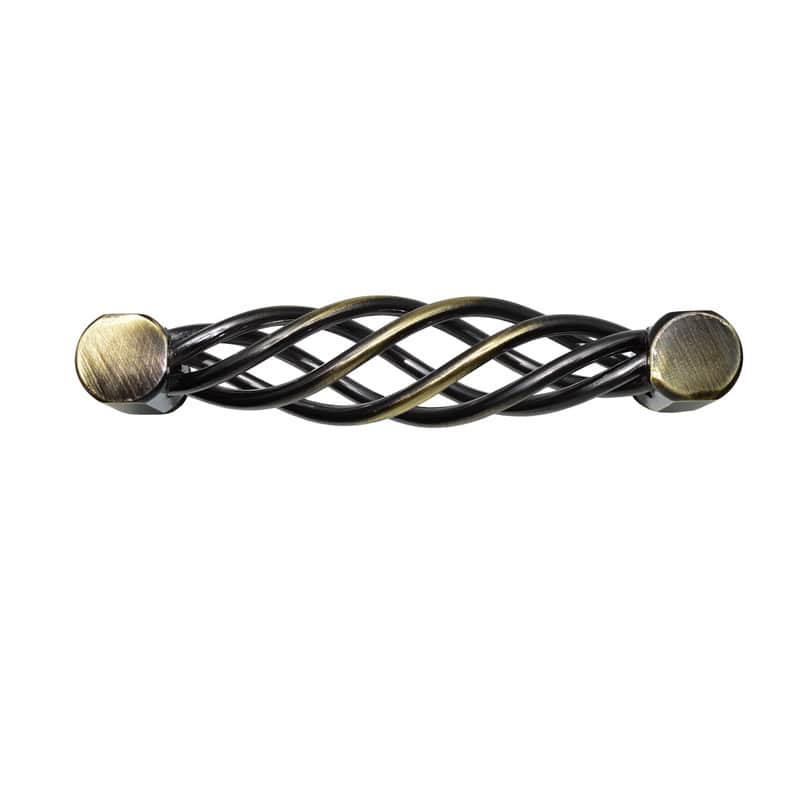 Utopia Alley Aire Pull Handle - Decorative Antique Brass Cabinet Drop Pull Handles, 3.8" Center to Center