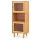 preview thumbnail 9 of 7, Gymax Bamboo Cabinet Narrow Kitchen Storage Cabinet w/ Open