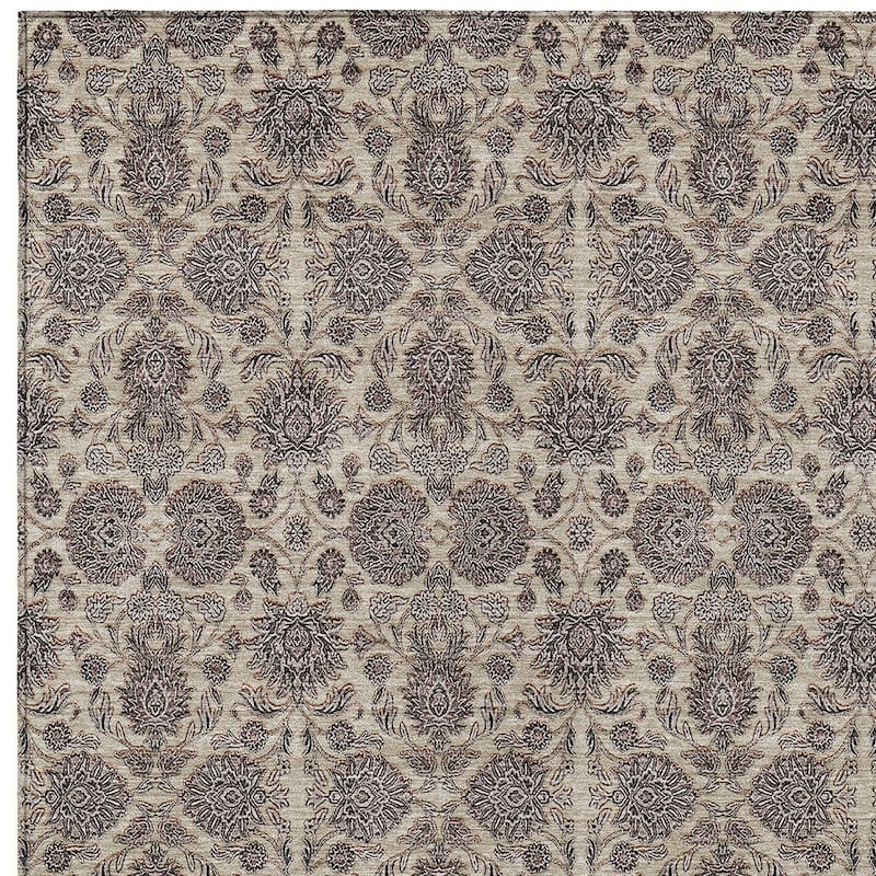 HomeRoots Floral Transitional Rectangle Outdoor Rug
