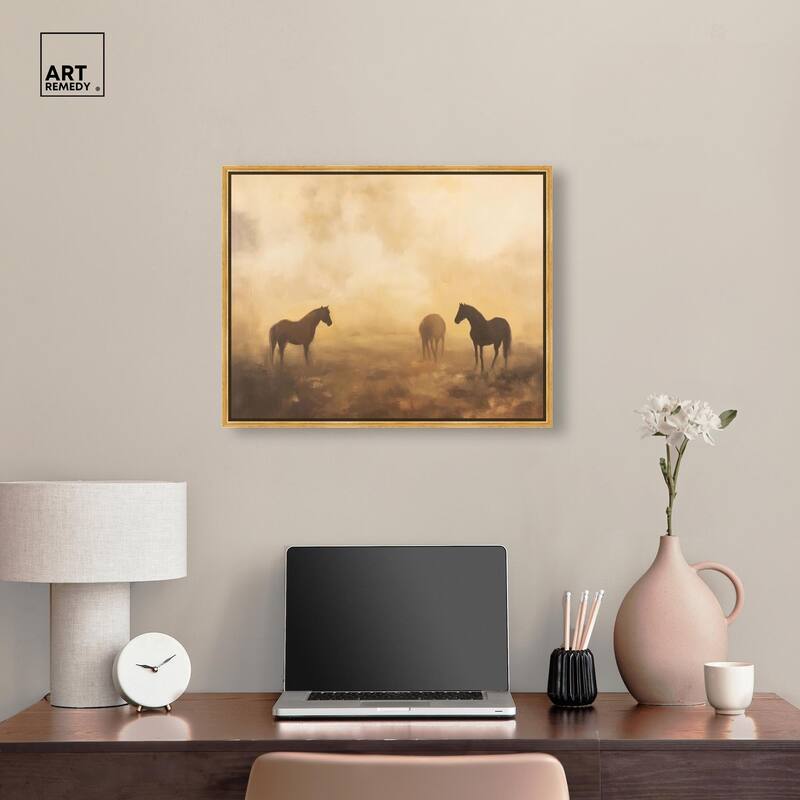 Equine Trio Canvas by Art Remedy