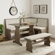 preview thumbnail 42 of 53, Hannah Breakfast Nook 3-piece Dining Set Brown/Natural