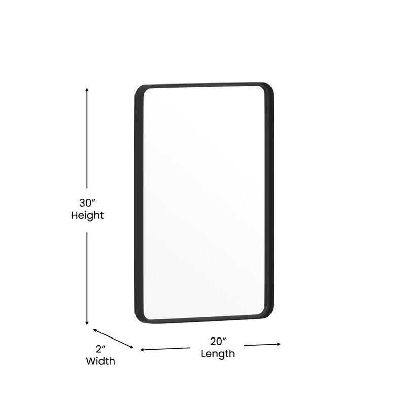 Wall Mount Shatterproof Wall Mirror with Metal Frame