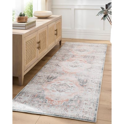 Livabliss Traditional Lavable Medallion Washable Area Rug