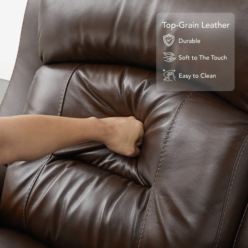 Anya Power Genuine Leather Recliner Chair Lay Flat Recliner
