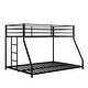 preview thumbnail 5 of 11, Twin Over Full Metal Bunk Bed with Stairs