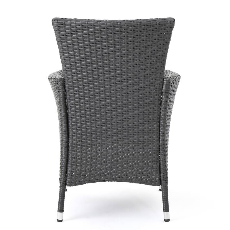 Bennett Outdoor 7 Piece Wood and Wicker Dining Set by Christopher Knight Home