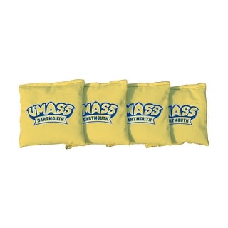 Massachusetts Dartmouth UMASS Corsairs Yellow Cornhole Bags