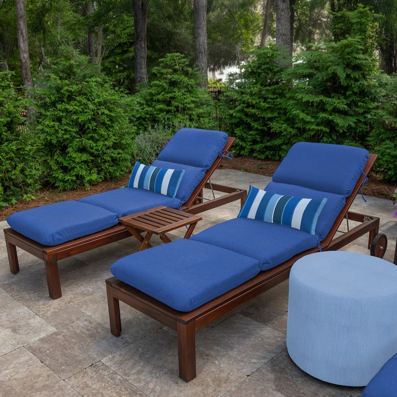 Casual Cushion Sunbrella® Fabric 1-Piece Outdoor Chaise Cushion, 22.5"W x 74"L - 22.5"W x 74"L