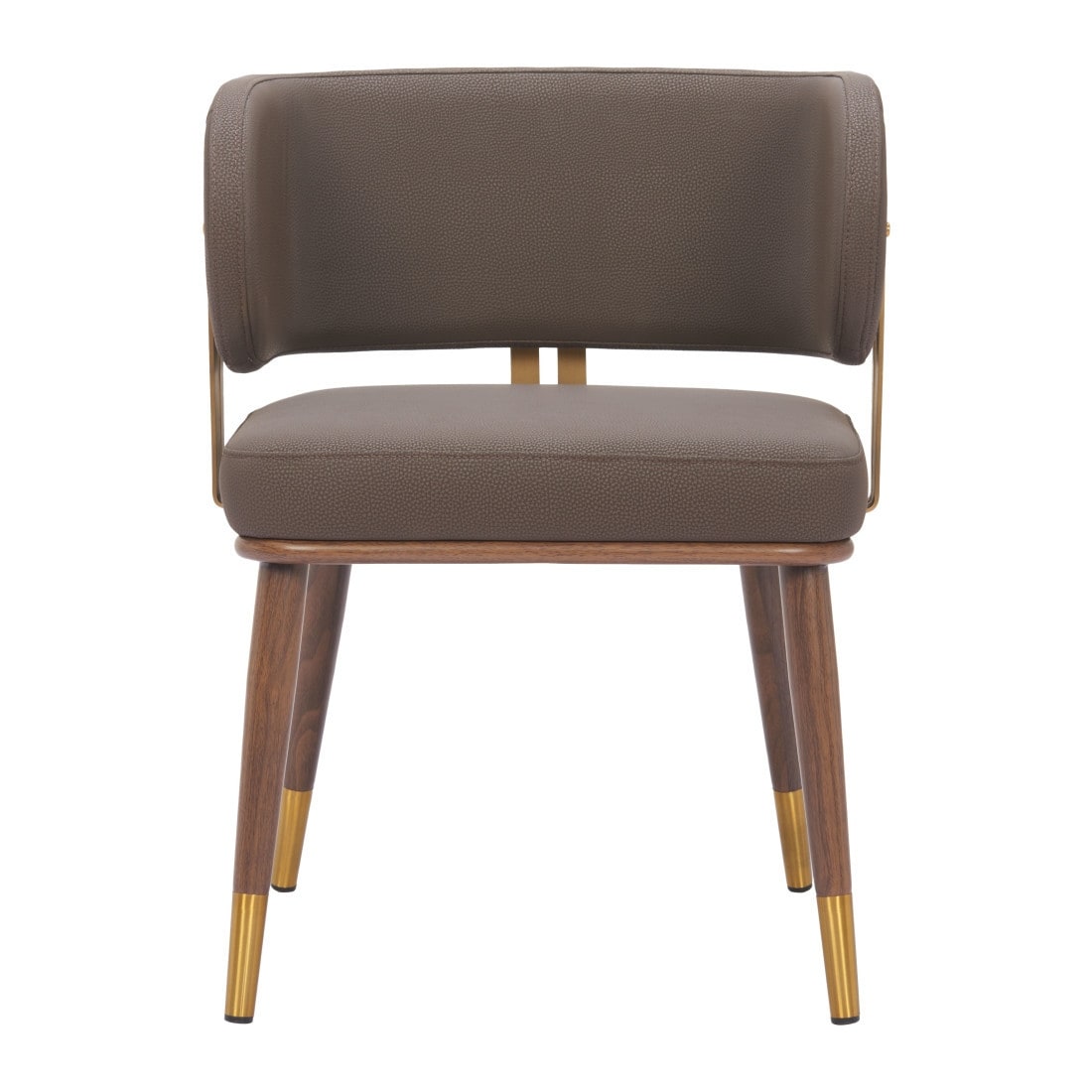 Upholstered Faux Leather Dining Arm Chair - Thumbnail 5