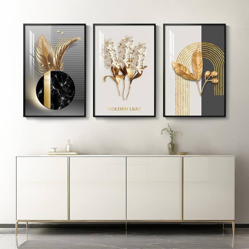 Framed Black and White Modern Luxury Wall Art