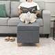 preview thumbnail 83 of 149, Adeco Square Storage Ottoman 17 inch Footstool