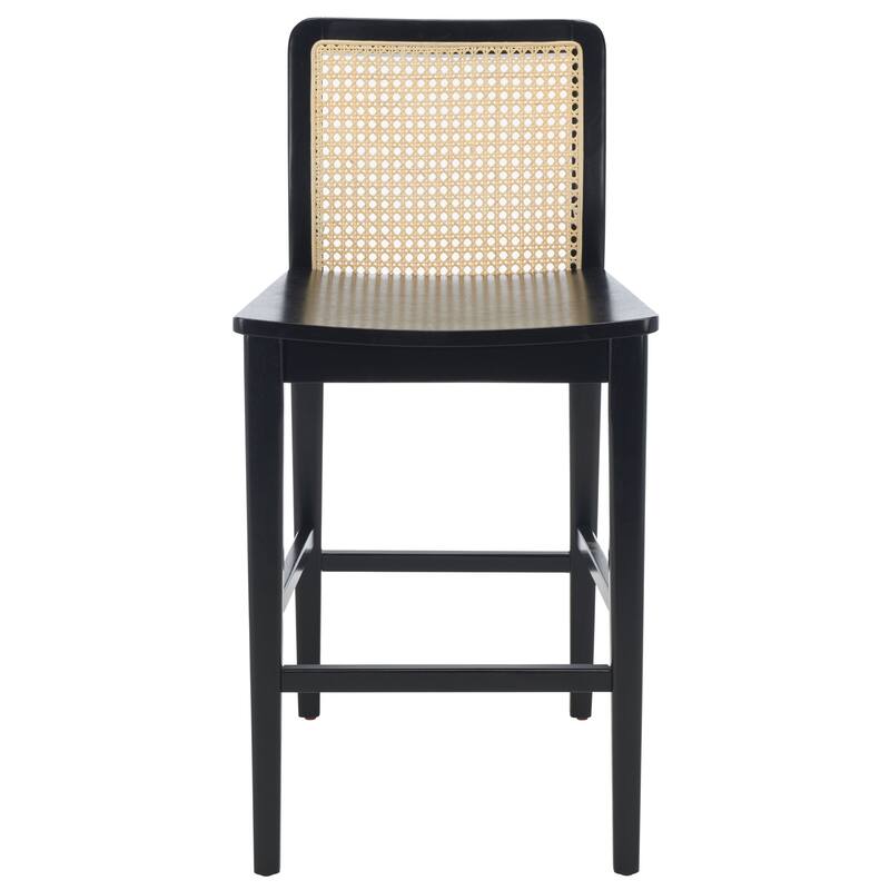 SAFAVIEH Home Benicio 25-inch Rattan Counter Stool [SET of 2] - 19Wx22Dx38H
