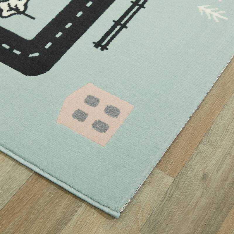 Mod-Tod Urban Adventure Road Map Kids' Rug