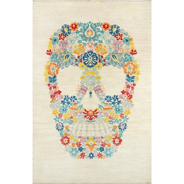 slide 2 of 4, Momeni Heirlooms Skeleton Hand Knotted Wool Multi Area Rug - 5'6" X 8'6"
