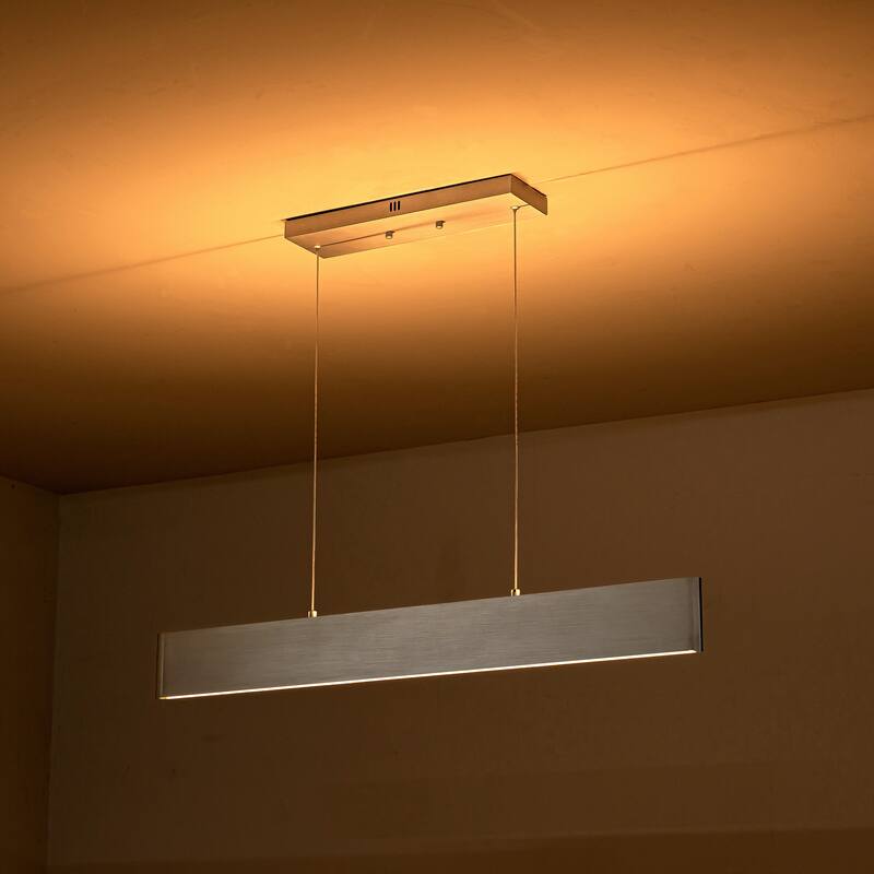 C Cattleya Integrated LED Up and Down Lighting Linear Kitchen Island Chandelier