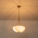preview thumbnail 4 of 14, Chic Modern 3-Light Shell Scalloped Glass Chandelier For Dining Room - 15.7 in