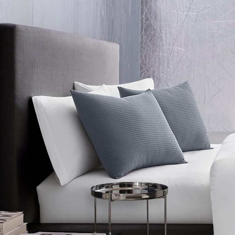 Vera Wang Waffle Pique Cotton Duvet Cover Set