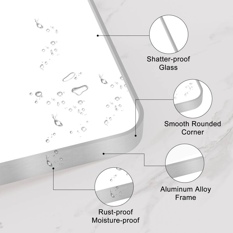 2 Pack Rectangle Vanity Mirror Wall Mirror