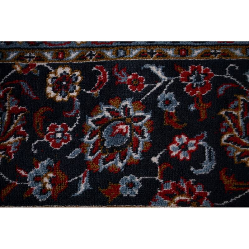 Traditional Red Kashan Turkish Rug Floral Oriental Machine-Made Carpet - 9'7" x 12'7"