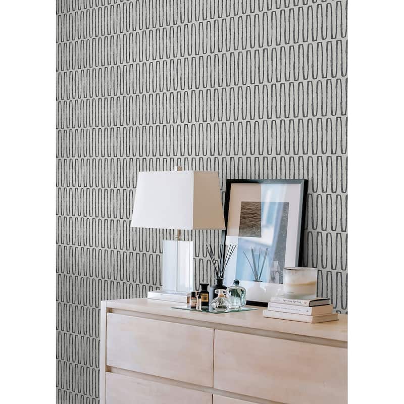 Porter Charcoal Peel and Stick Wallpaper