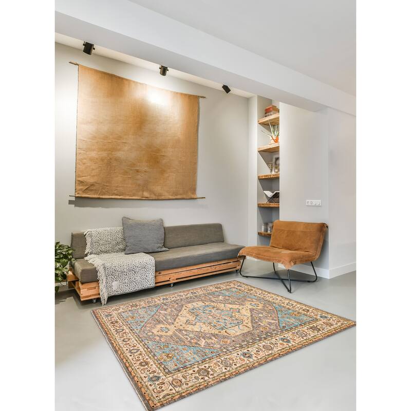 ECARPETGALLERY Hand-knotted Modern Oushak Grey Wool Rug - 12' 2" x 14' 9"