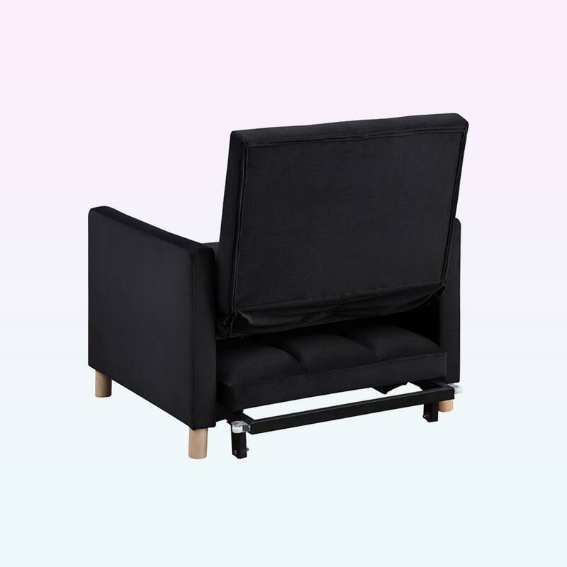 Modern Convertible Sleeper Sofa Chair Bed with Pillow