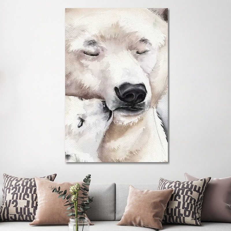 iCanvas "Polar Bear" by Kira Balan Canvas Print