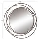 preview thumbnail 17 of 32, Stylish Metal Wall Mirror with Overlapping Circles and Foiled Finish - Gold or Gray