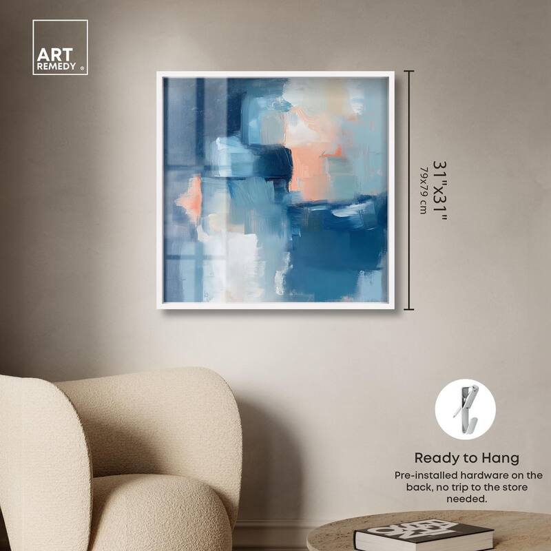 Whispering Blue I Shadowbox by Art Remedy