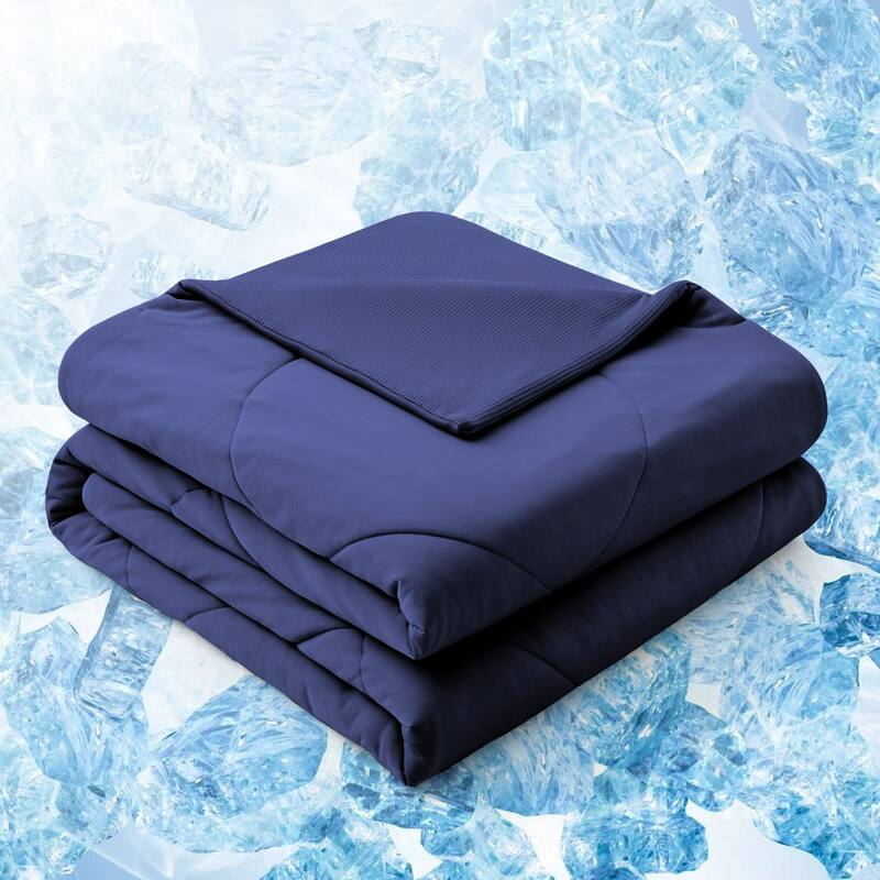 Lightweight Breathable Cooling Waffle Reversible Summer Blanket, Dual-side Cool Touch Comforter