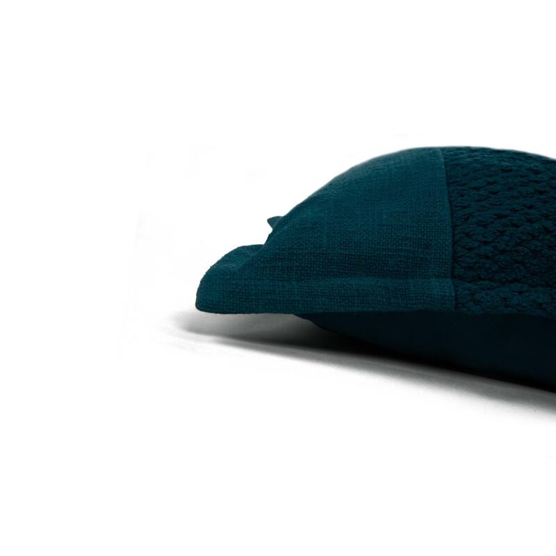 Rizzy Home Designed Blocked Textured Throw Pillow