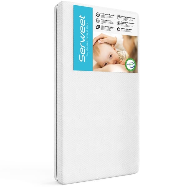 slide 2 of 15, Crib Mattress with Washable Cover,Dual Sided Baby Crib Mattress &Infant Toddler Mattress, Water Proof Mattress 27.5"W x 52"L x 5.5"H