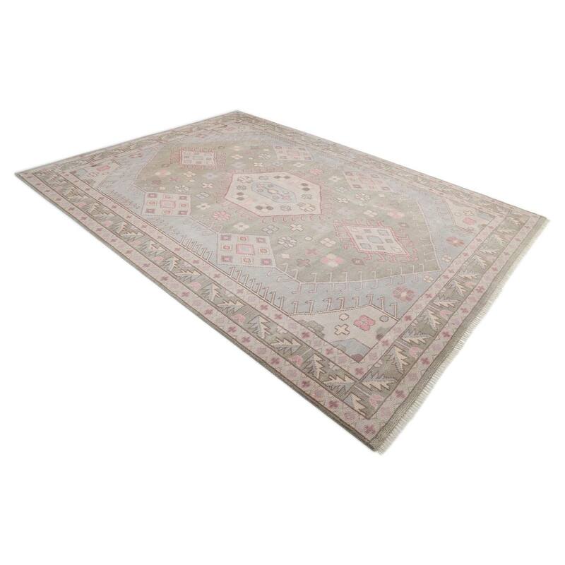 Overton Handmade Modern Contemporary Geometric Area Rug