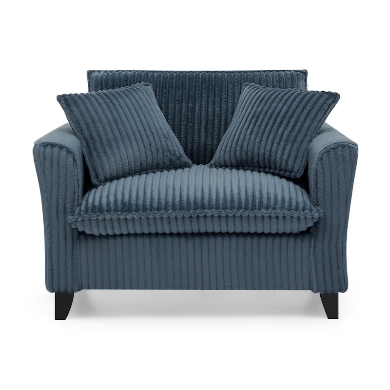 Lazy Sofa Chair Single Person with Backrest Soft Cushion Armrests Living Room Bedroom