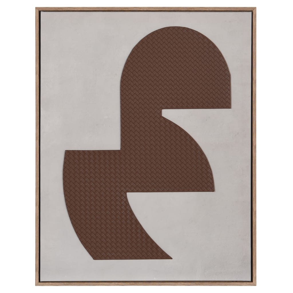 Abstract Leather II - Mixed Media Die Cut Leather On Canvas Wall Art