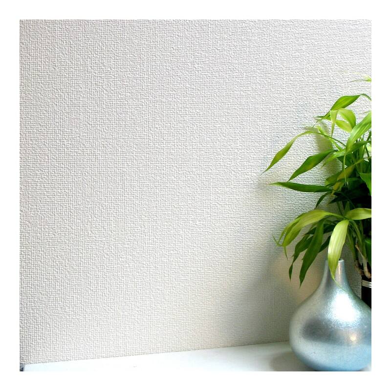 Brewster Milford Plain Paintable Textured Vinyl Wallpaper - 20.5 x 396 x 0.025