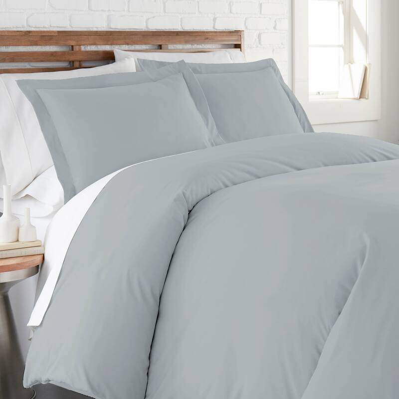 Vilano Classic Ultra-soft Duvet Cover Set - Harbor Mist - Full - Queen