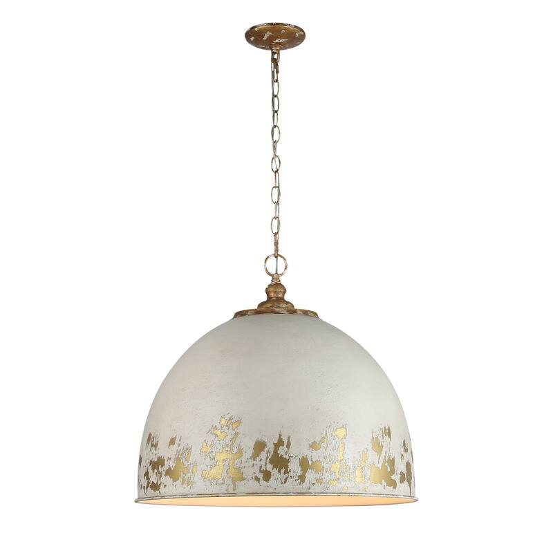 Golden Lighting Alison 5-light Pendant in Vintage Gold and Antique Ivory shade - 5 Light Pendant