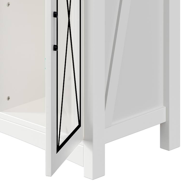 Home Bar Unit with Wine Bar Cabinet & LED Light