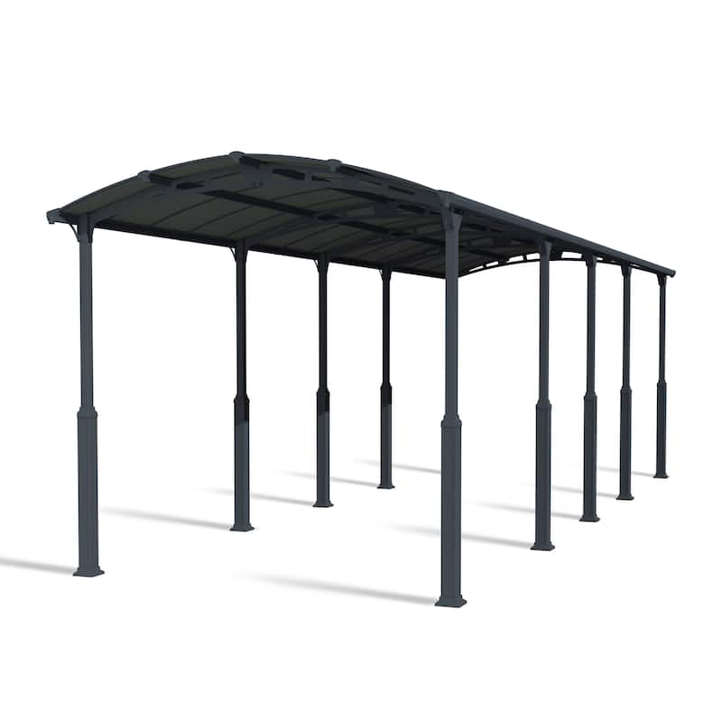 Alpine 12 ft. Gray RV Carport and Boat Shelter