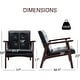 preview thumbnail 26 of 24, Ebello Mid-Century Modern Upholstered Leather Accent Chair with Solid Wood Frame