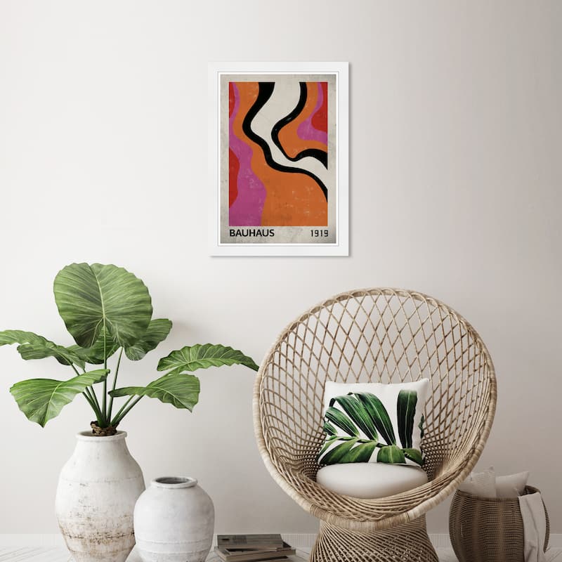 Wynwood Studio Bauh Flow Framed Retro Colorful Abstract Prints